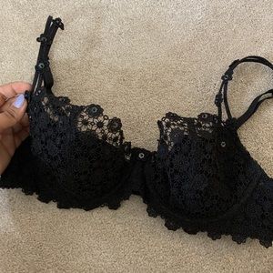 Black lace bra